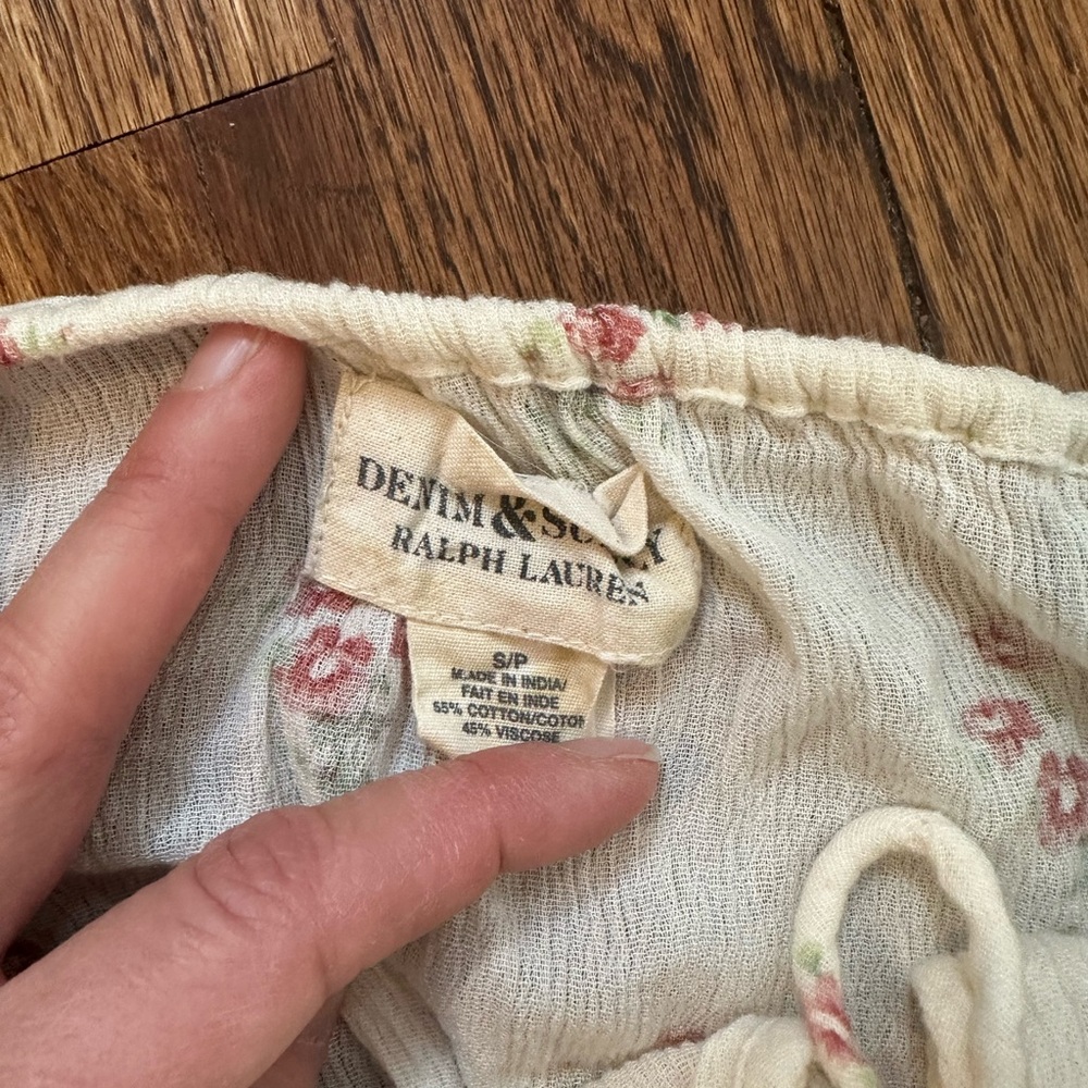 Ralph Lauren Cream Floral Blouse - Picture 2 of 4
